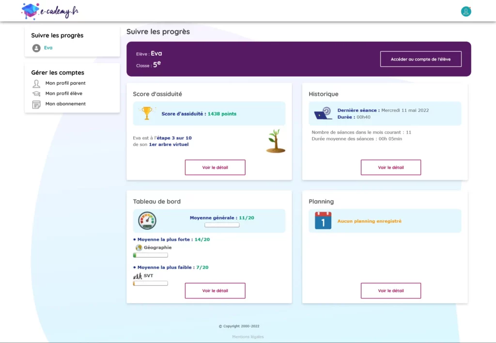 Soutien scolaire en ligne et compte parent Accueil compte parent soutien accompagnement scolaire scooly.fr